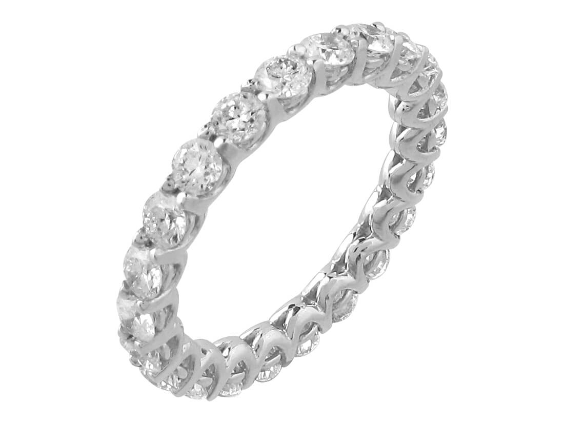 1,90 Karat Diamant rundum Allianz - handgefertigter Diamantschmuck aus Feingold | Sirius Diamant