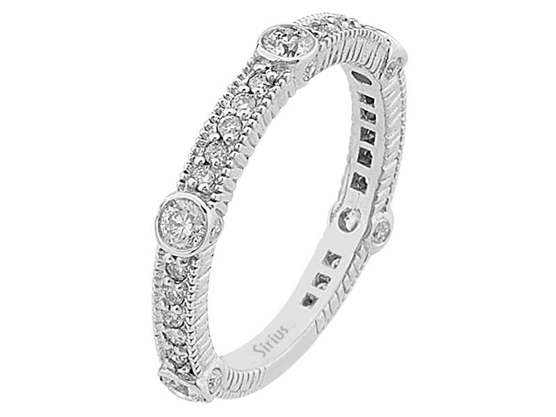 0,69 Karat Diamant rundum Allianz - handgefertigter Diamantschmuck aus Feingold | Sirius Diamant