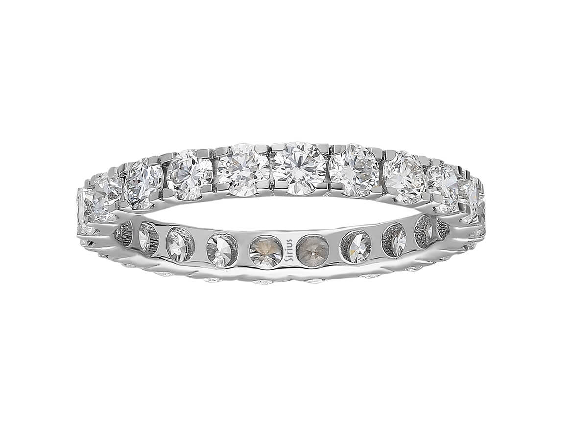 Insgesamt 1,68 Karat Diamant Rundum Allianz - handgefertigter Diamantschmuck aus Feingold | Sirius Diamant