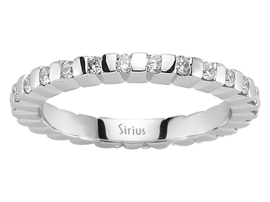 0,75 Karat Diamant rundum Allianz - handgefertigter Diamantschmuck aus Feingold | Sirius Diamant