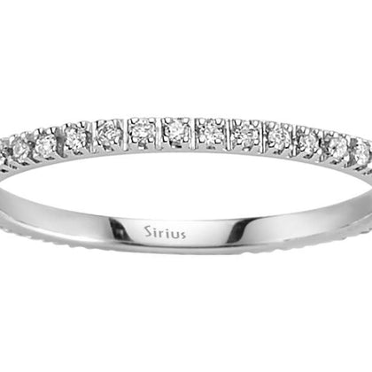 0,25 Carat Diamant rundum Allianz - handgefertigter Diamantschmuck aus Feingold | Sirius Diamant