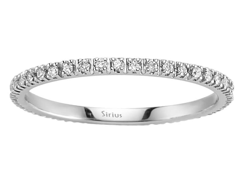 0,25 Carat Diamant rundum Allianz - handgefertigter Diamantschmuck aus Feingold | Sirius Diamant