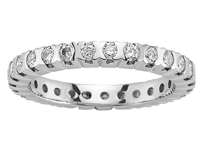 0.94 carat all around diamond ring 585 14K white gold
