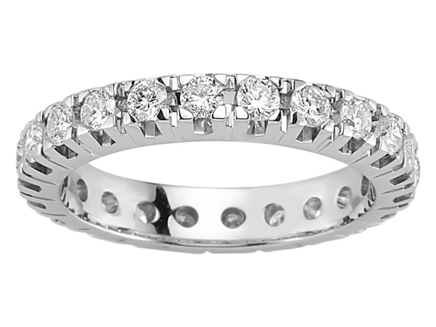1,76 Karat Diamant rundum Allianz - handgefertigter Diamantschmuck aus Feingold | Sirius Diamant