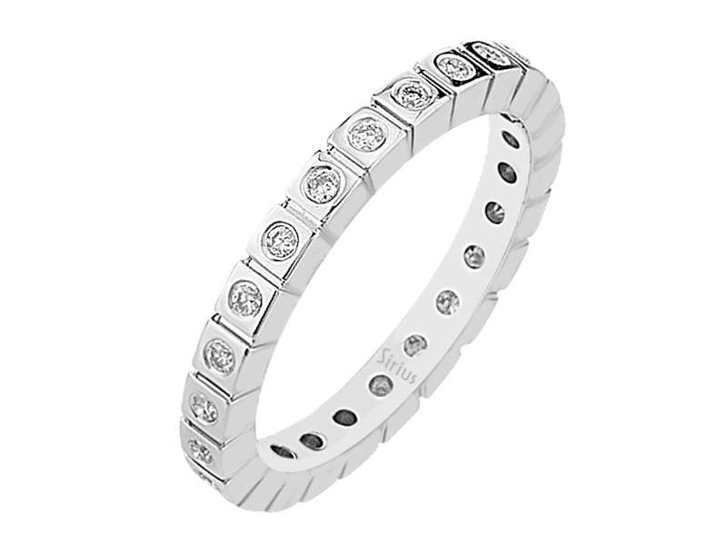 0,24 Karat Diamant rundum Allianz Ring - handgefertigter Diamantschmuck aus Feingold | Sirius Diamant