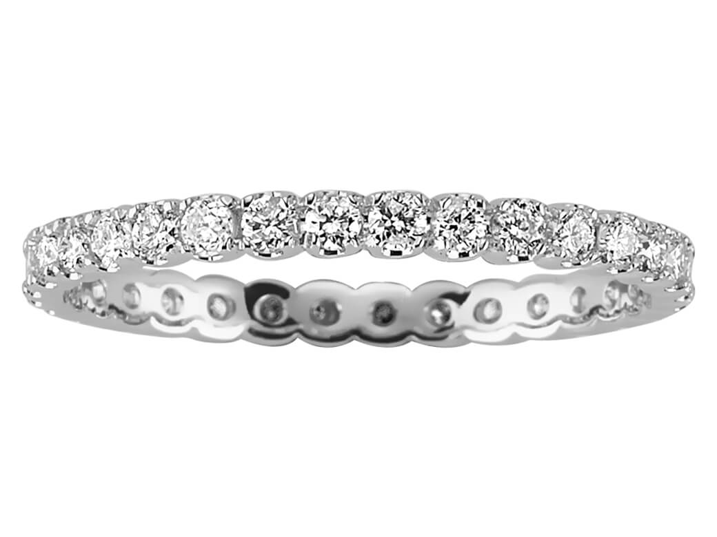0,61 Karat Diamant rundum Allianz - handgefertigter Diamantschmuck aus Feingold | Sirius Diamant