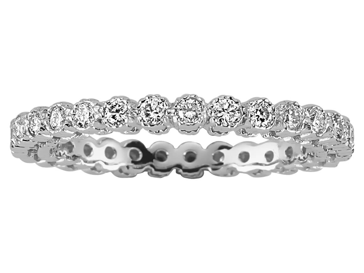 0,63 Gesamtkarat Diamant rundum Allianz - handgefertigter Diamantschmuck aus Feingold | Sirius Diamant