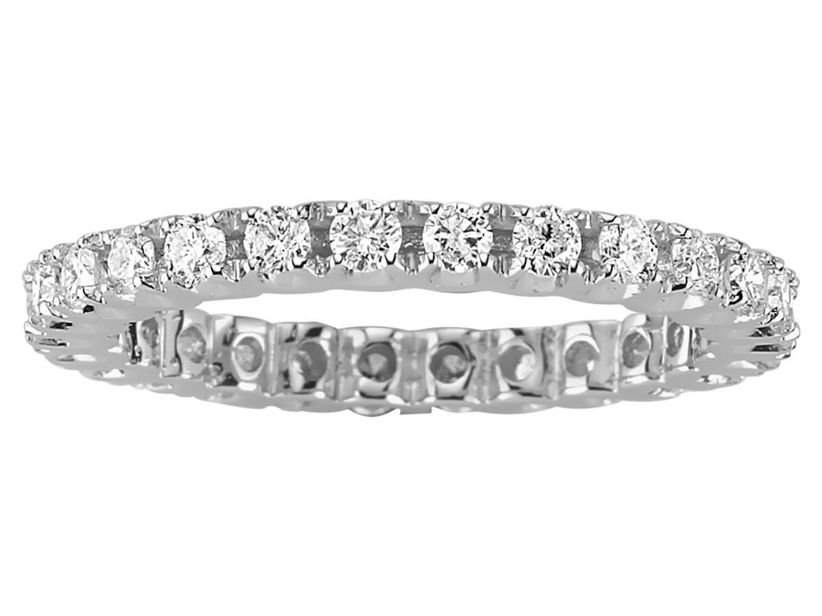 0,93 Karat Diamant rundum Allianz - handgefertigter Diamantschmuck aus Feingold | Sirius Diamant