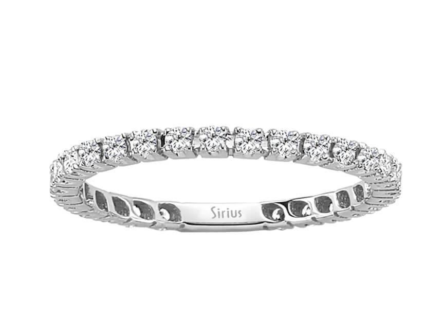 0,43 Karat Diamant rundum Diamanten Allianz - handgefertigter Diamantschmuck aus Feingold | Sirius Diamant