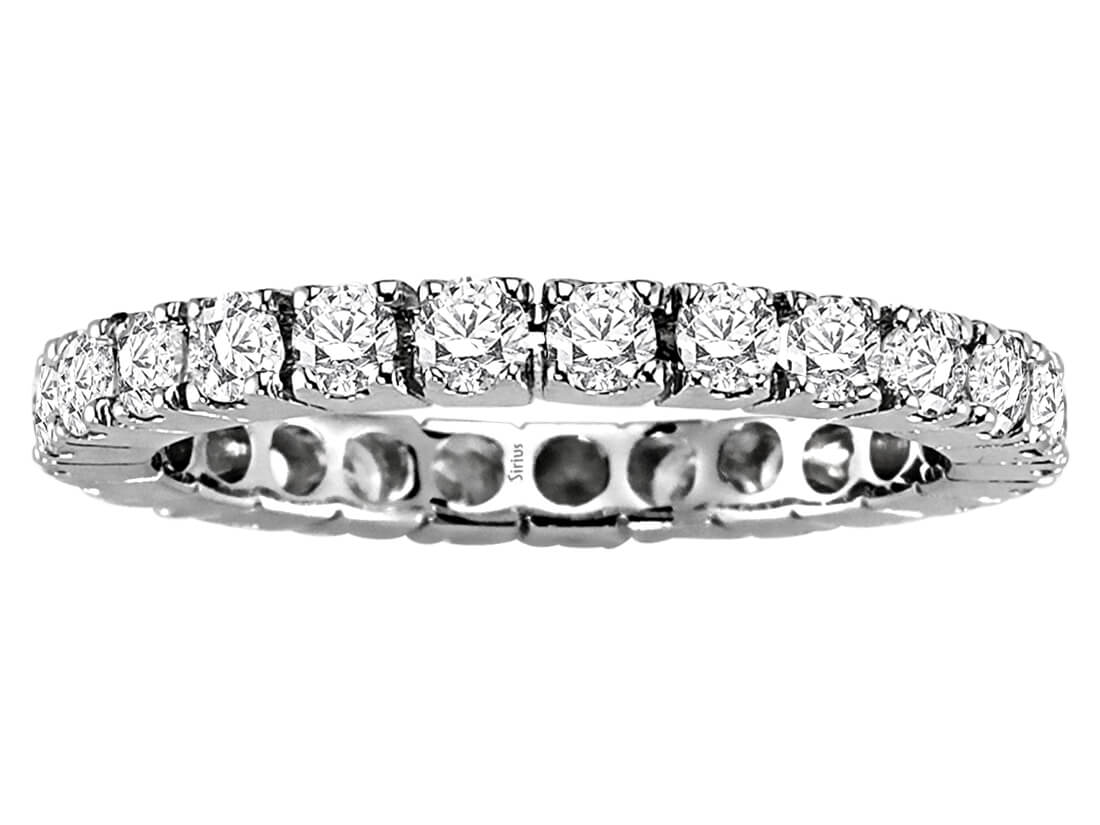 1,26 Karat Diamant rundum Allianz – handgefertigter Diamantschmuck aus Feingold | Sirius Diamant