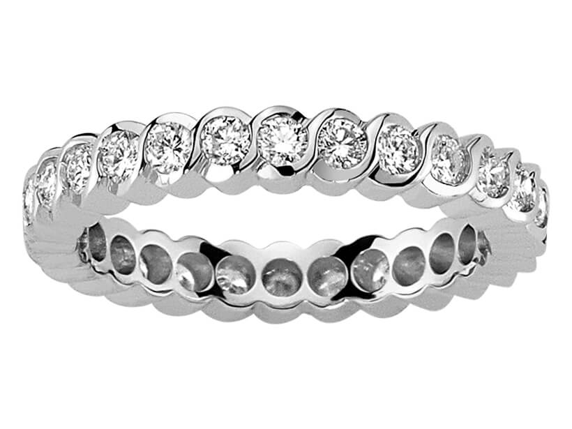 0,80 Gesamtkarat Diamant rundum Allianz - handgefertigter Diamantschmuck aus Feingold | Sirius Diamant