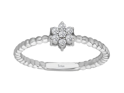 Diamond Minimal Daisy Ring