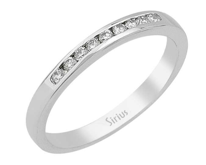 Alliance demi-ronde en diamant de 0,16 carat