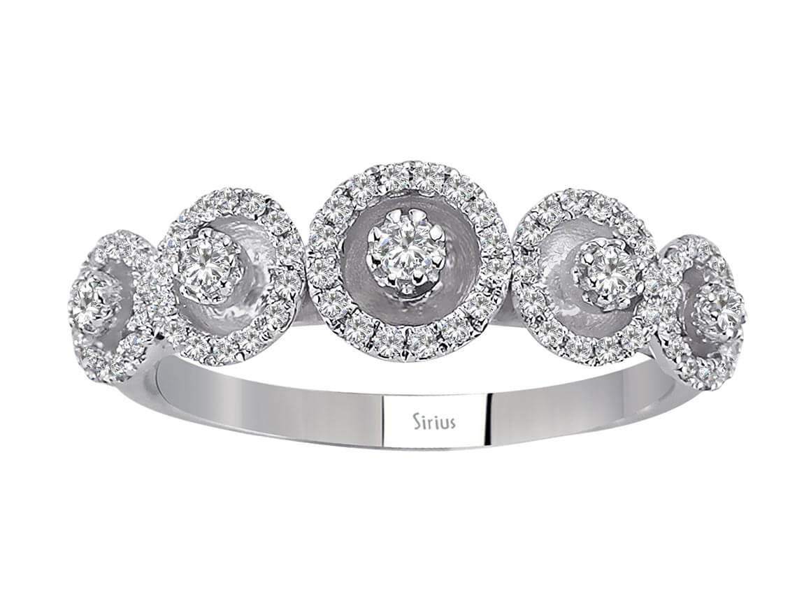 Diamond 5-cup ring