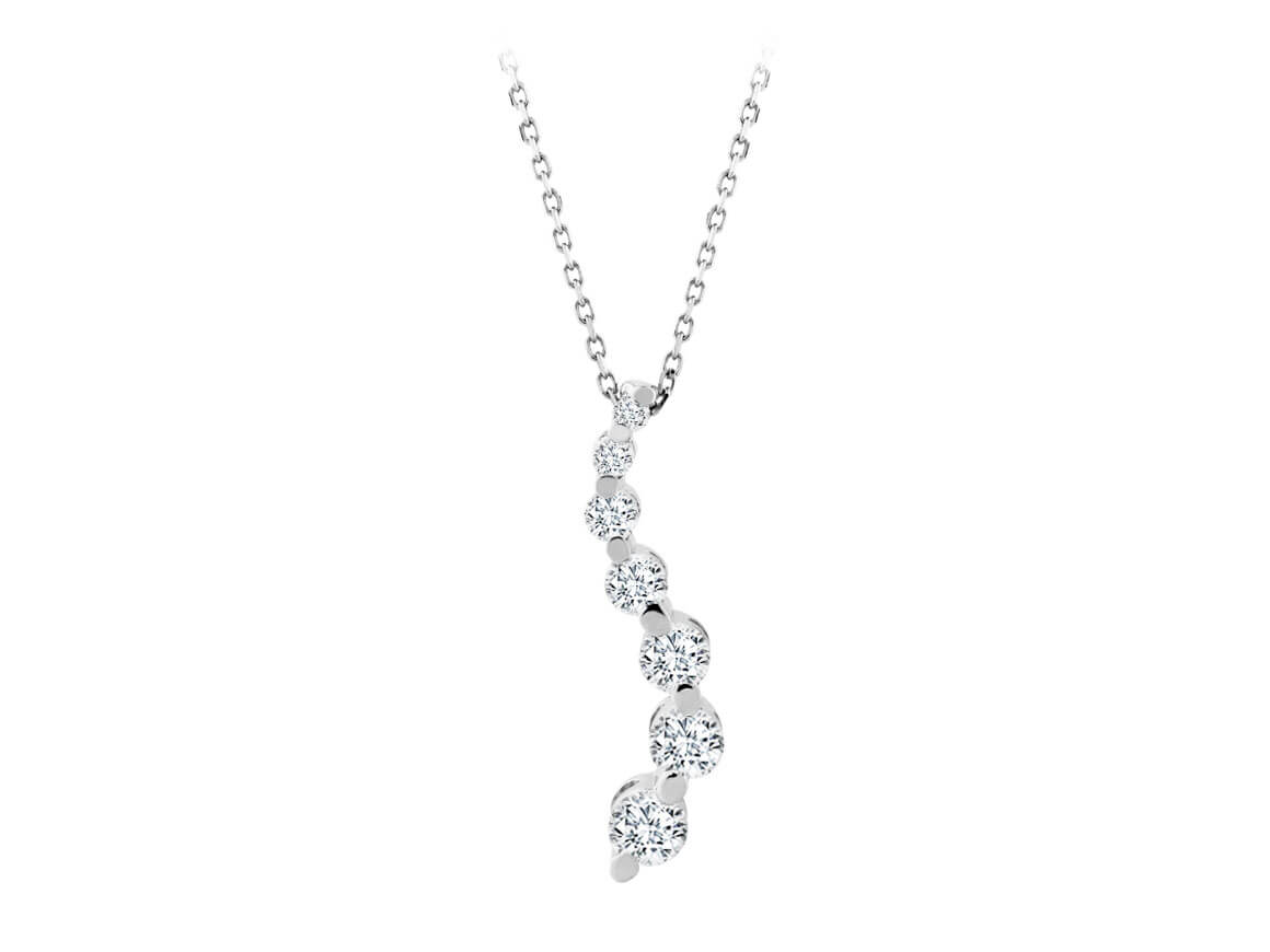 Diamant 7 Stein S Collier - handgefertigter Diamantschmuck aus Feingold | Sirius Diamant