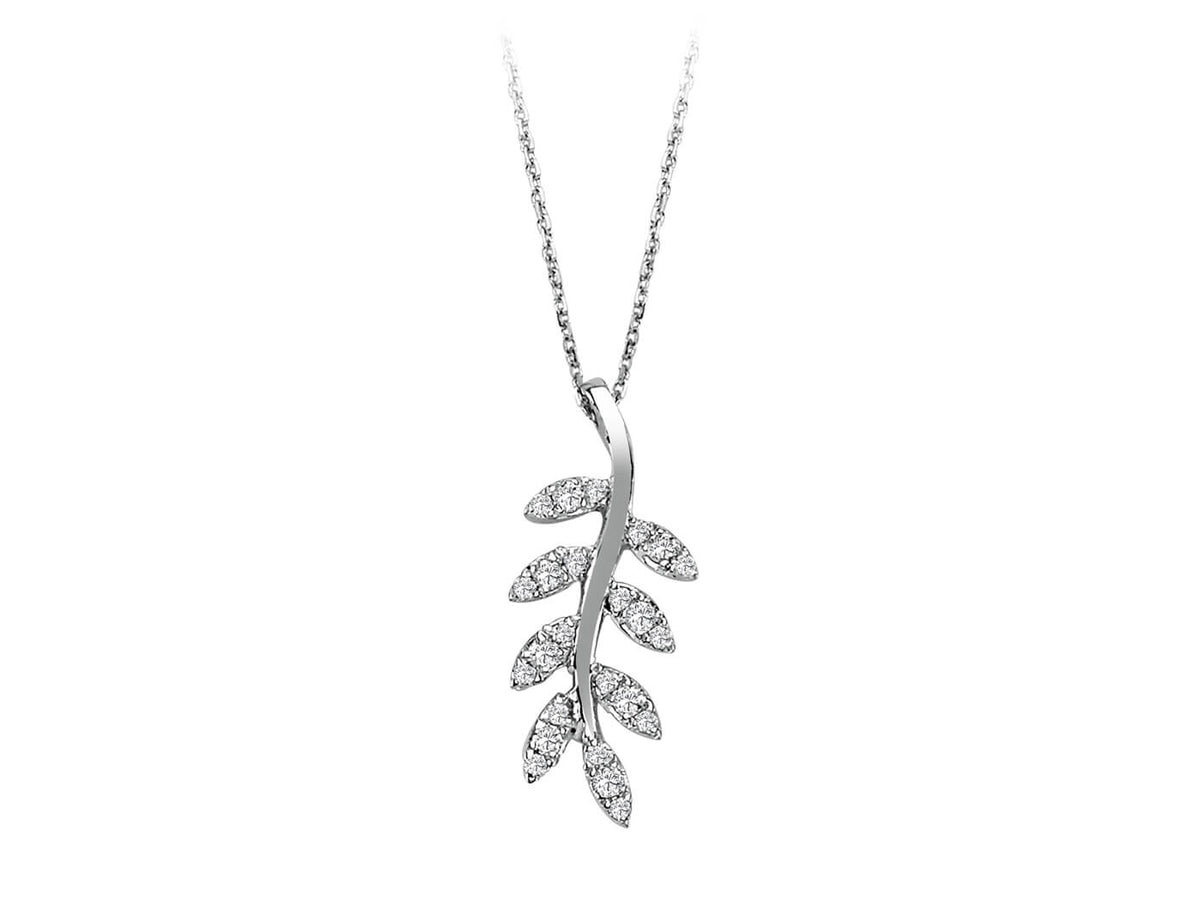 Diamant Akazie Collier - handgefertigter Diamantschmuck aus Feingold | Sirius Diamant
