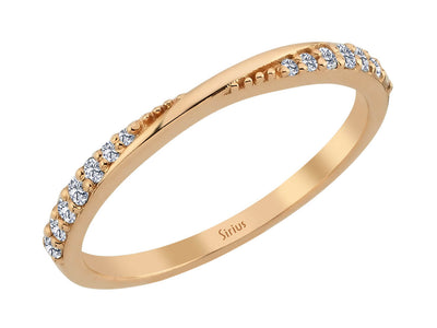Twist Modern Engagement Ring with Diamonds