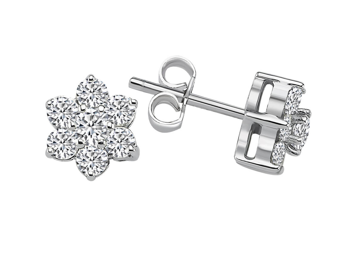 0.76 carat diamond stud earrings