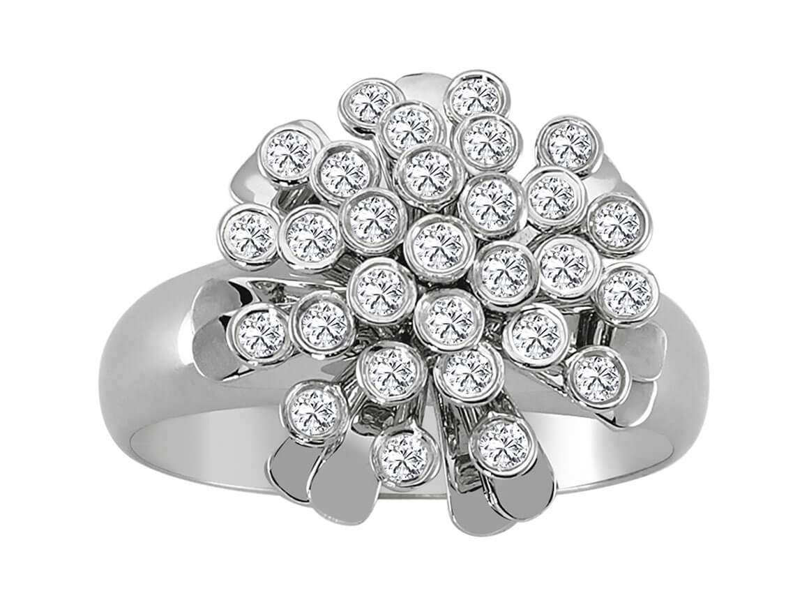 Diamond Floral Ring
