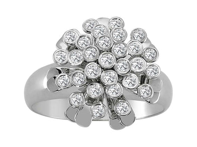 Diamond Floral Ring