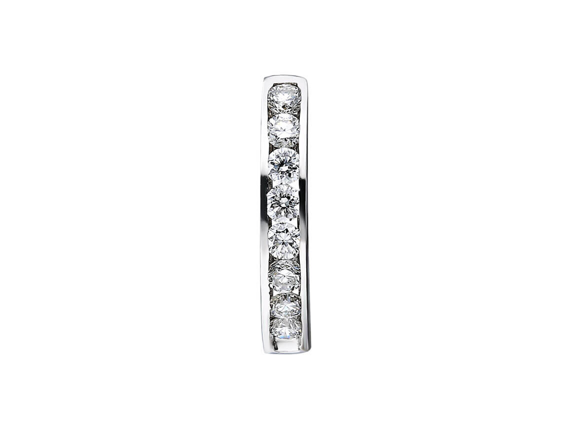 0.15 total carat diamond men's hoop earrings in 333 8K white gold