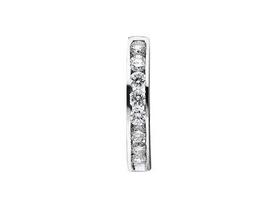 0.15 total carat diamond men's hoop earrings in 333 8K white gold