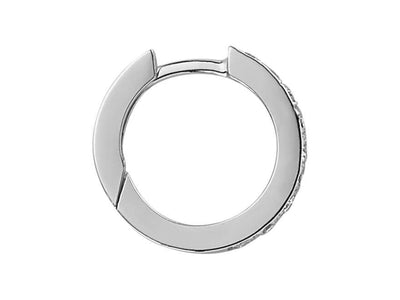 0.12 carat diamond men's hoop earrings in 585 14 carat gold