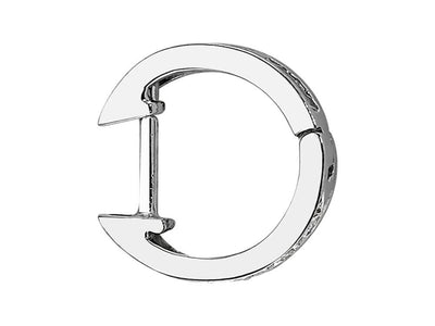 Boucles d'oreilles homme en or blanc 333 8 carats avec diamant de 0,05 carat