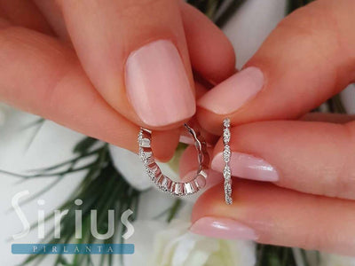 0.20 carat diamond hoop earrings in 333 8 carat white gold