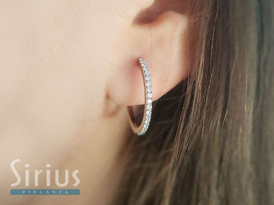 0.84 carat diamond hoop earrings
