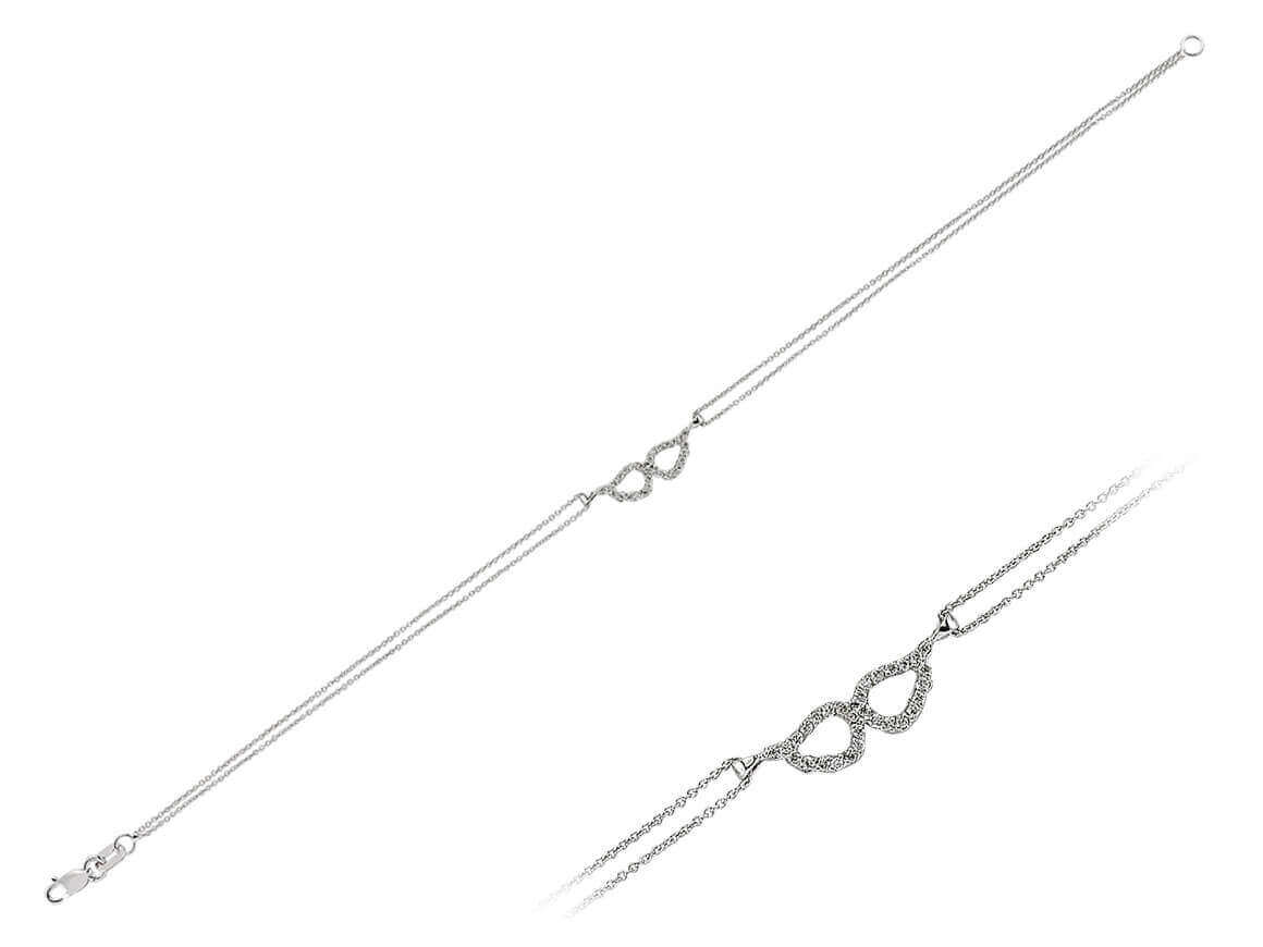 Diamond angel wing bracelet