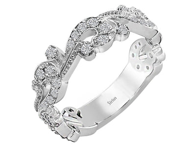 0.70 carat diamond design ring in 750 18 carat white gold