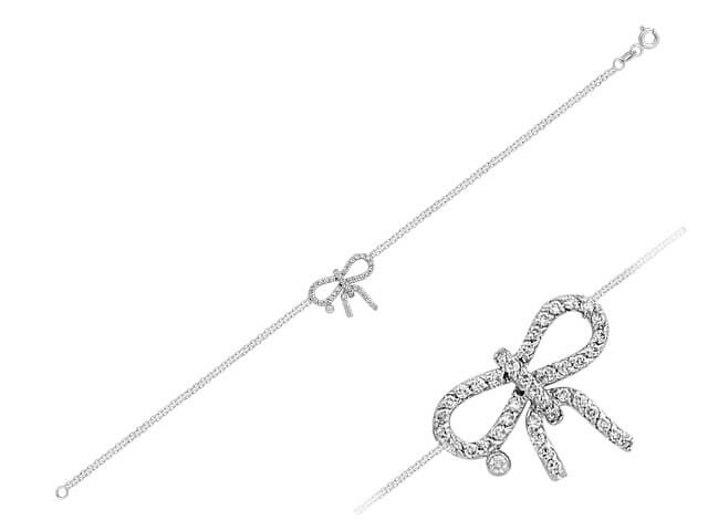 Diamant Schleife Armband – handgefertigter Diamantschmuck aus Feingold | Sirius Diamant