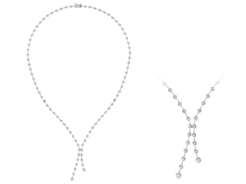 0,61 Karat Diamant Tennis Halskette - handgefertigter Diamantschmuck aus Feingold | Sirius Diamant