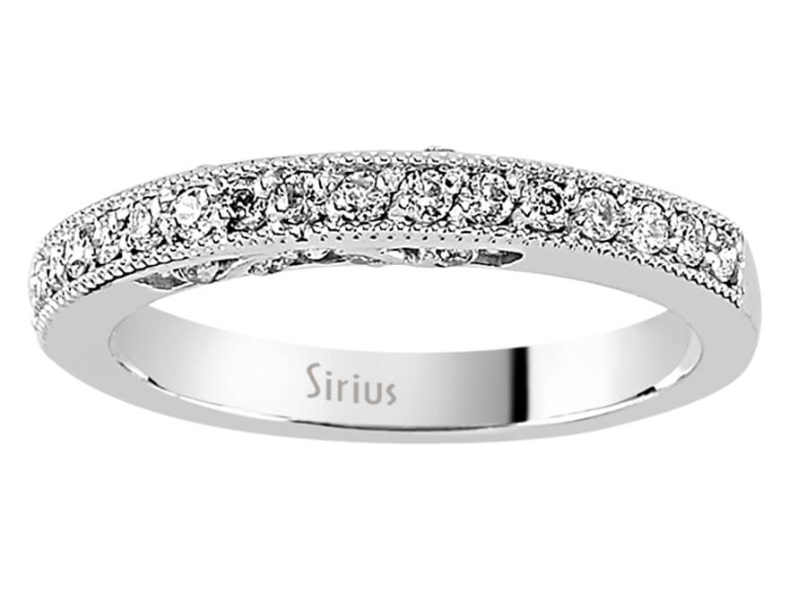 Diamant Halbrund Allianz – handgefertigter Diamantschmuck aus Feingold | Sirius Diamant