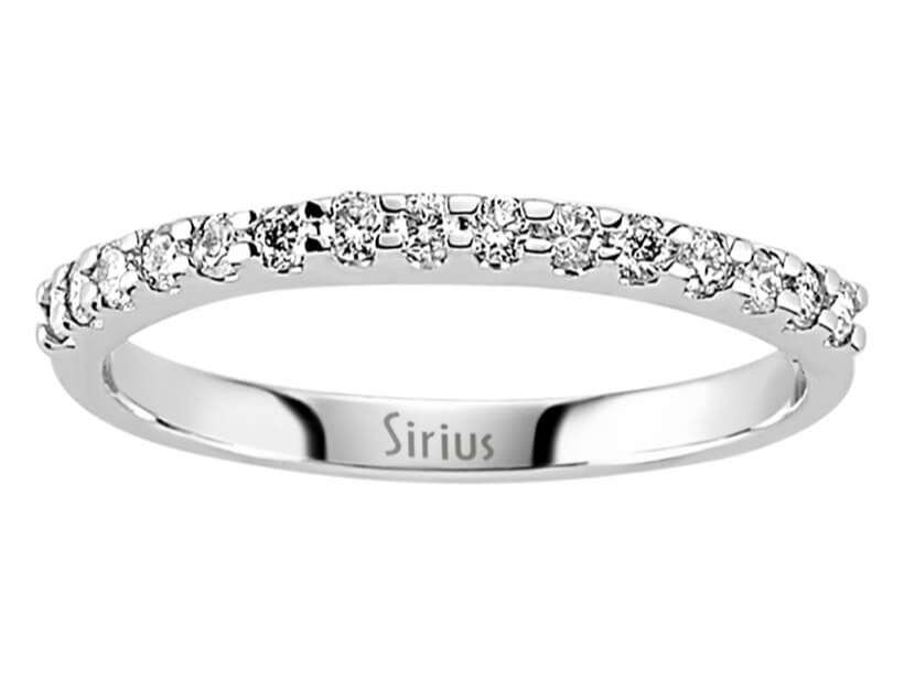 Insgesamt 0,29 Carat Diamant halbrundum Allianz - handgefertigter Diamantschmuck aus Feingold | Sirius Diamant