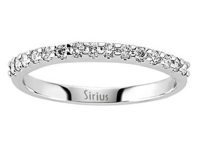 Total 0.29 carat diamond half-round alliance