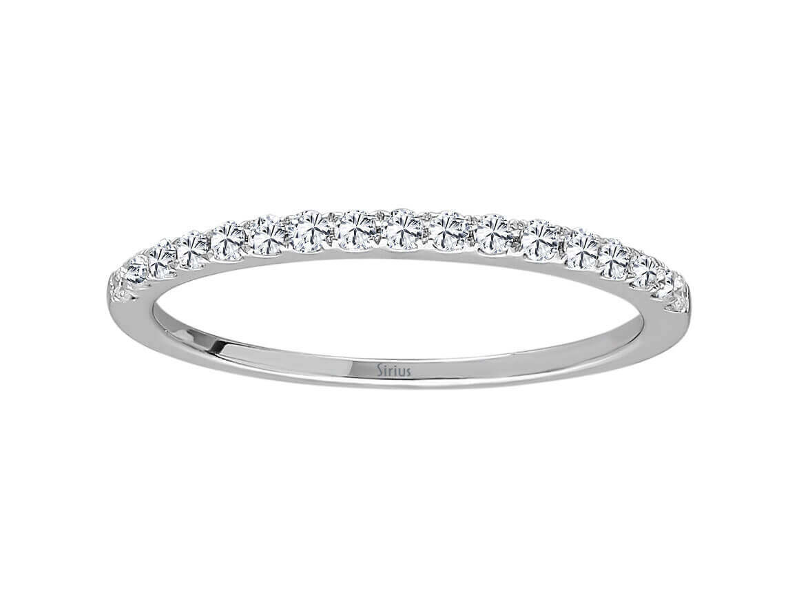 Alliance semi-circulaire en diamant