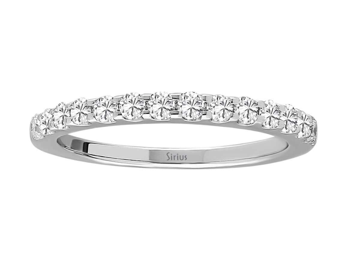 Alliance demi-ronde en diamant de 0,43 carat