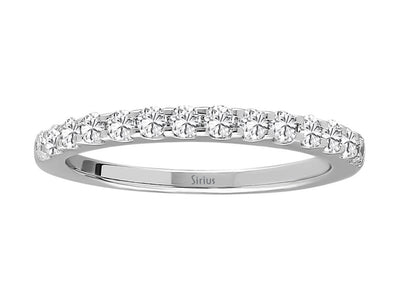 Alliance demi-ronde en diamant de 0,43 carat