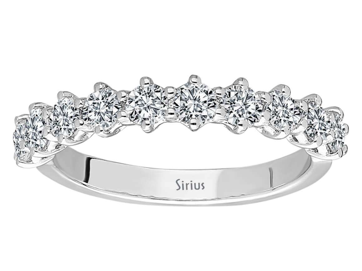 Alliance demi-ronde en diamant de 0,70 carat