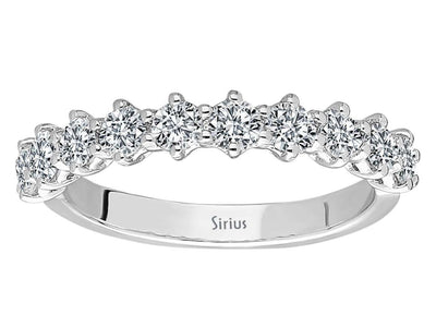 Alliance demi-ronde en diamant de 0,70 carat