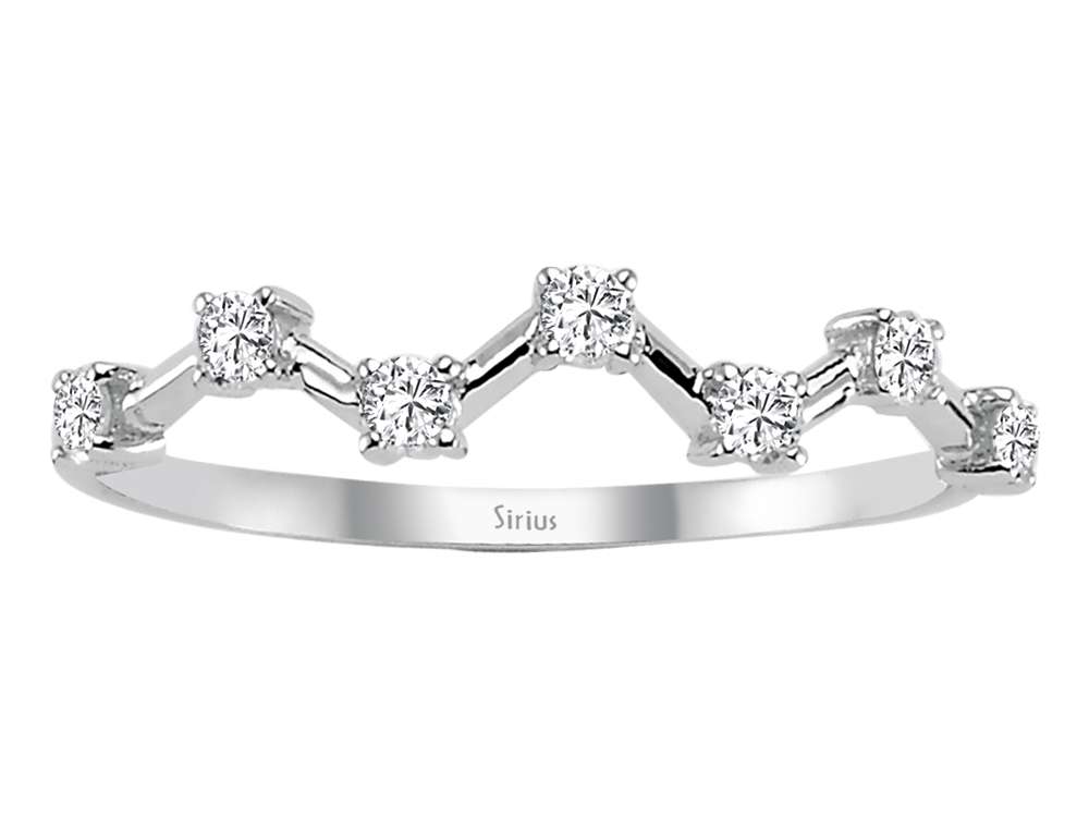 Alliance demi-ronde en diamant de 0,19 carat 