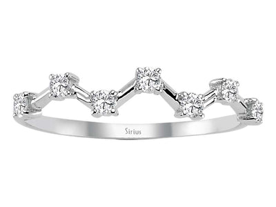 Alliance demi-ronde en diamant de 0,19 carat 
