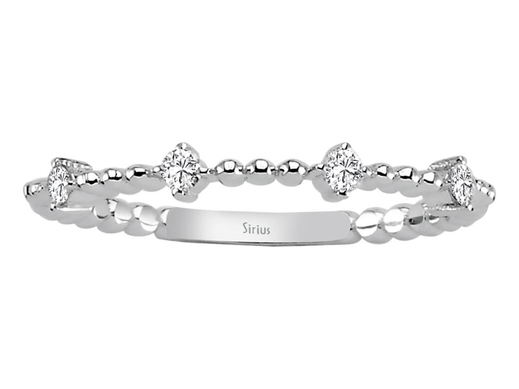 Diamant halbrund Allianz - handgefertigter Diamantschmuck aus Feingold | Sirius Diamant