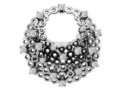 Diamond moon ladies ring