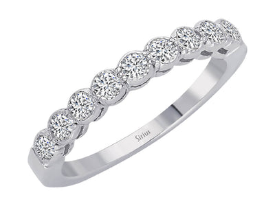 Alliance demi-ronde en diamant de 0,58 carat