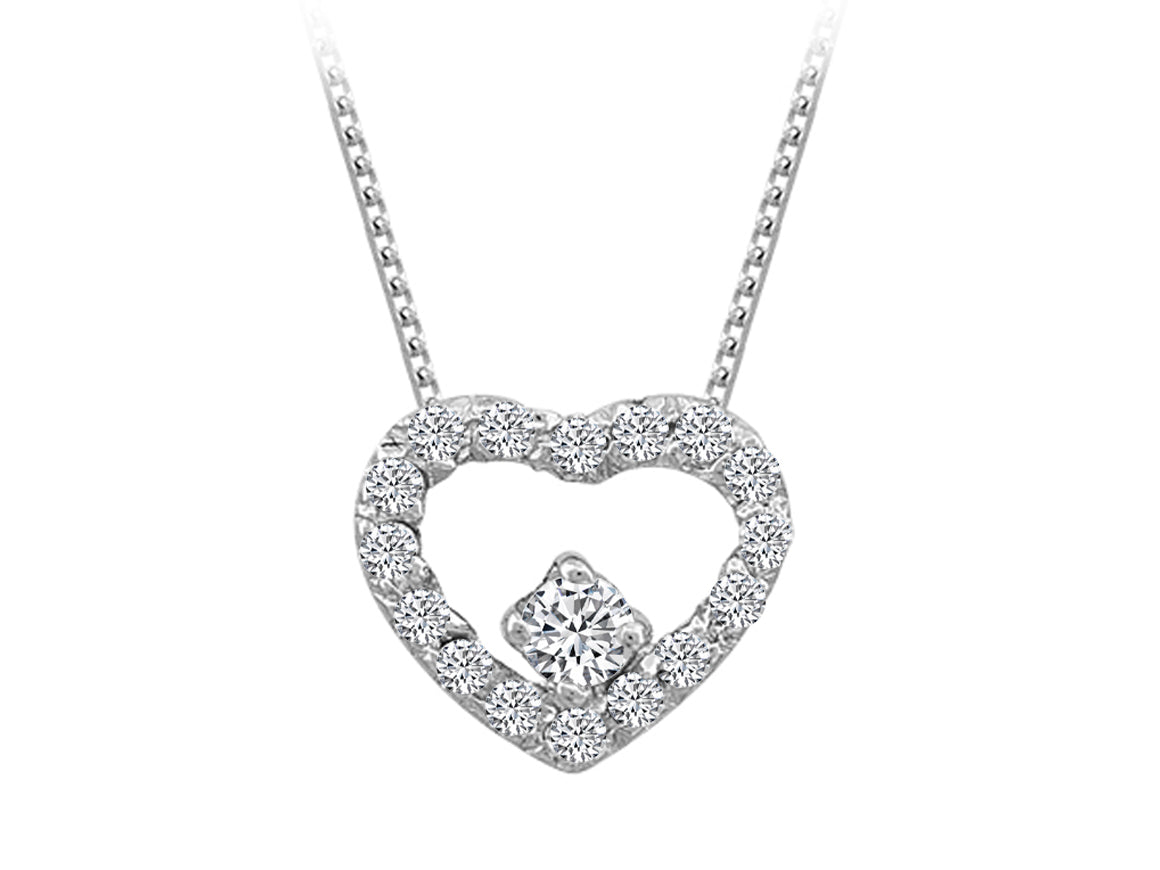 Diamant Herz Collier - handgefertigter Diamantschmuck aus Feingold | Sirius Diamant