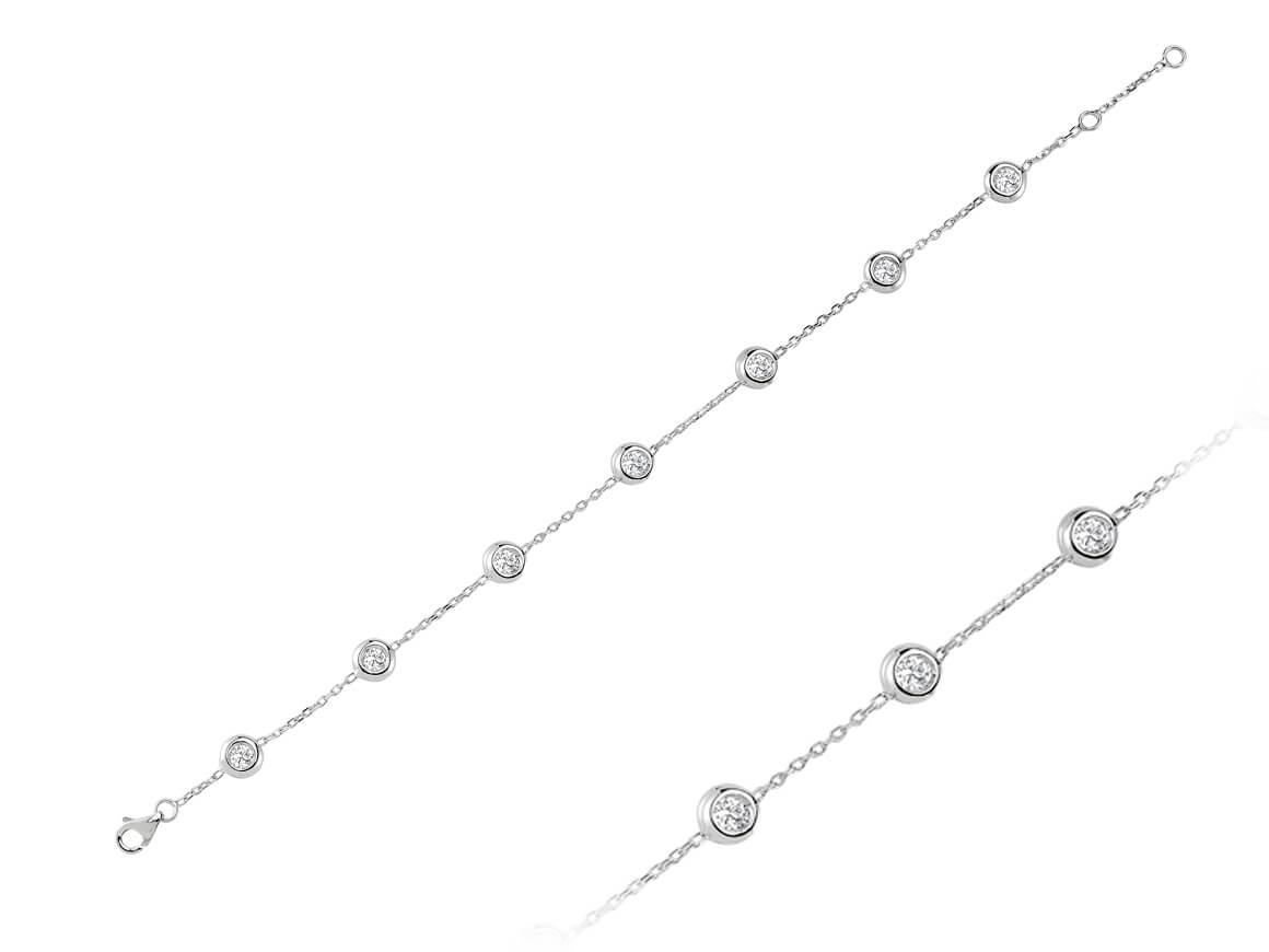 1.00 carat diamond bracelet in 14K white gold