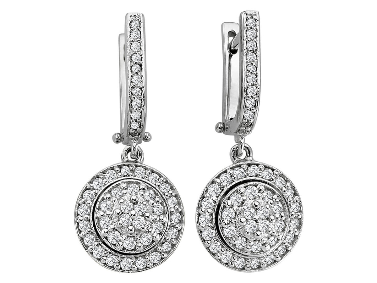 0,71 Karat Diamant Ohrhänger in 585er 14 Karat Weißgold - handgefertigter Diamantschmuck aus Feingold | Sirius Diamant
